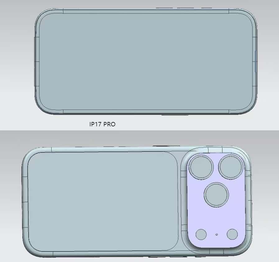 Alleged iPhone 15 Pro CAD drawing sketch rumor leak