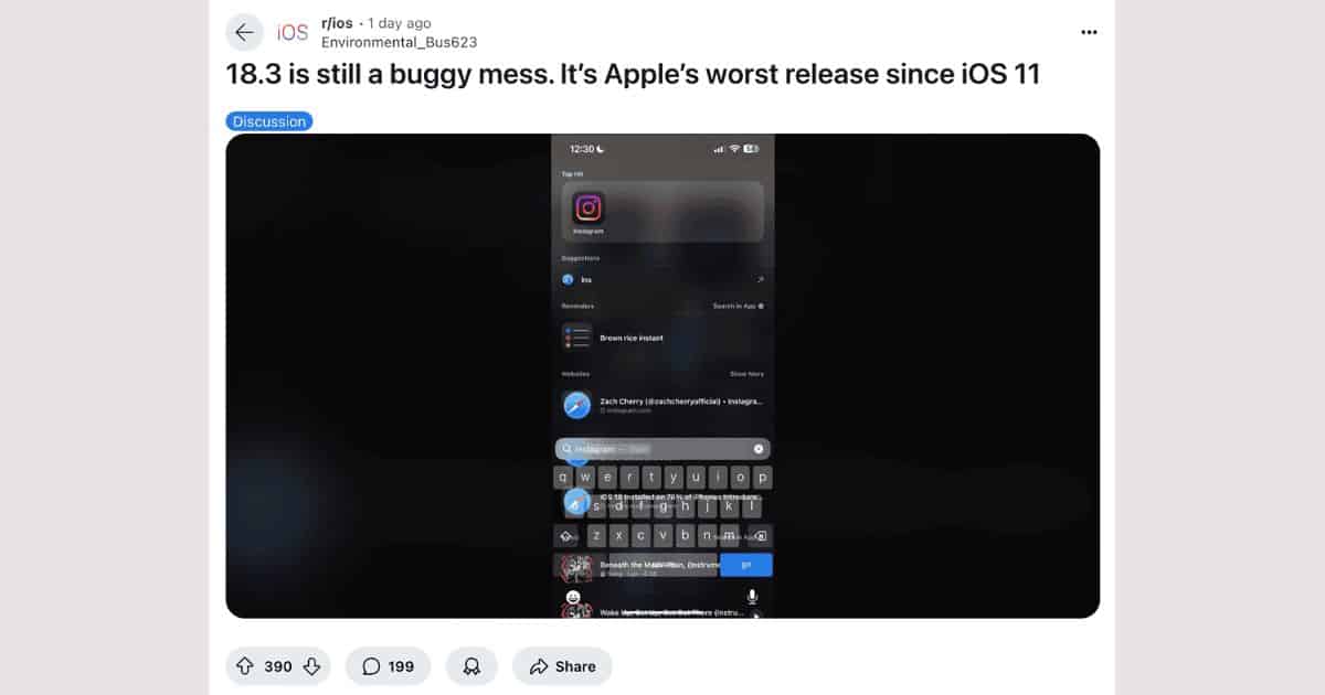 iOS 18.3 Under Fire: Users Slam Buggy Update, Call for Fixes as Android Debate Heats Up