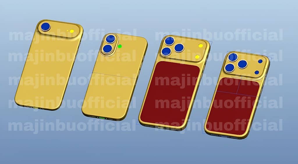 iPhone 17, Pro, Max, and Air models alleged CAD drawings