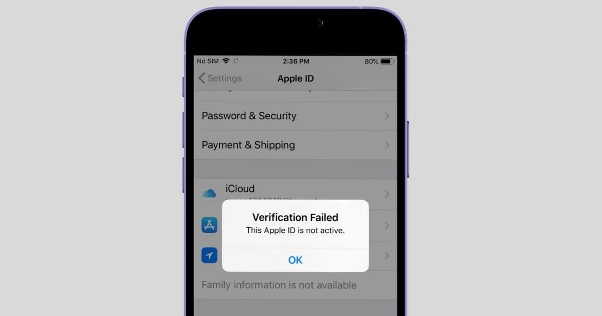 How to Fix “This Apple ID is not Active”